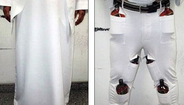 pria saudi coba selundupkan minuman keras di balik pakaian dalamnya
