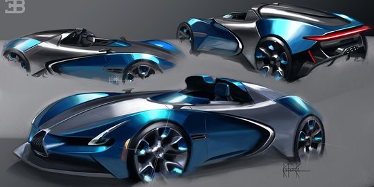 Lebih agresif, inikah wujud Bugatti Chiron?