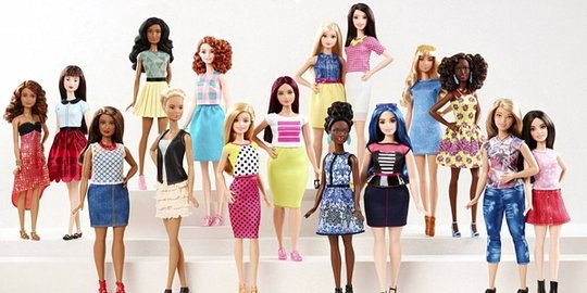 Barbie luncurkan deretan boneka baru dengan tubuh 'manusiawi'