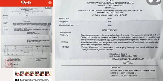 Pamer SK pengangkatan jadi anggota BIN, Banyu Biru bikin heboh