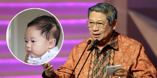 Foto: kemiripan Susilo Bambang Yudhoyono dengan cucu 