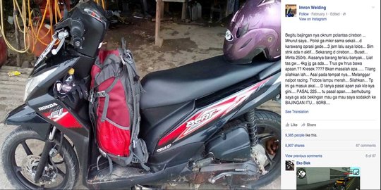 Pemotor ditilang gara-gara tas, ini penjelasan Polda Jawa Barat