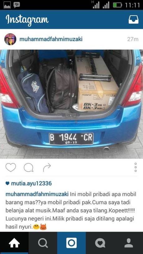 sebuah mobil ditilang gara gara bawa barang