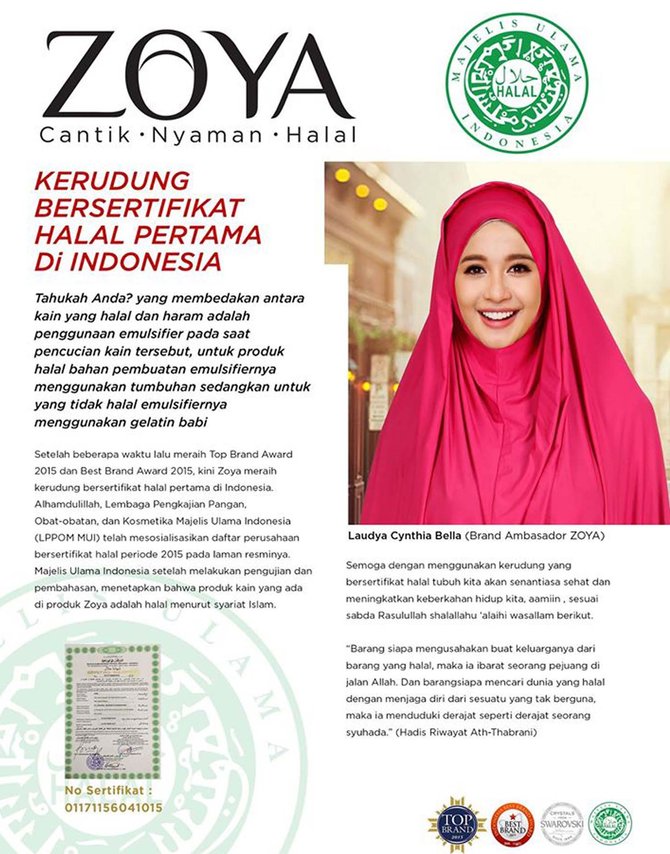 zoya kerudung halal