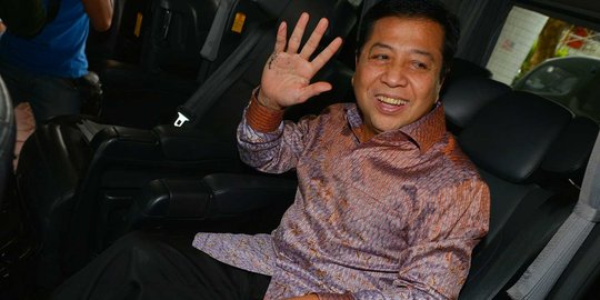 Setya Novanto malu-malu ditanya soal calon Ketum Golkar