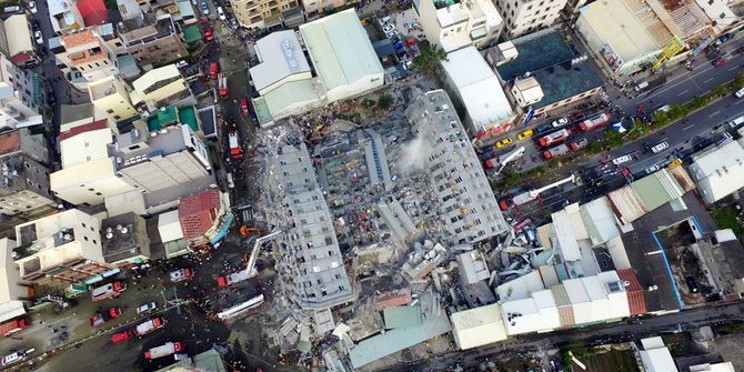 Pantauan udara gempa dahsyat di Taiwan