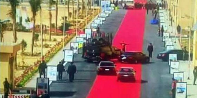 Iringan mobil Presiden Mesir lewat karpet merah dikecam rakyat