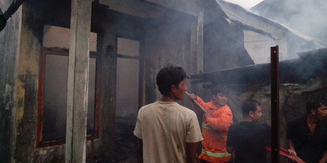 3 Rumah di Nunukan Kaltara ludes terbakar, kakak beradik tewas