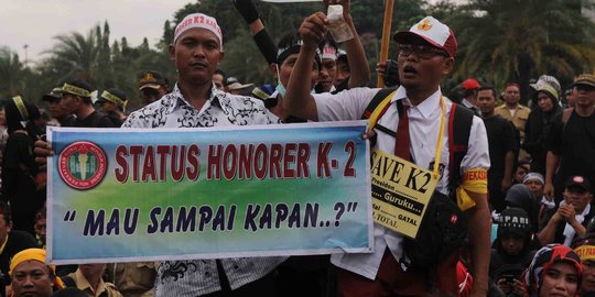 Demo depan Istana, tenaga honorer bosan dibohongi Menteri Yuddy