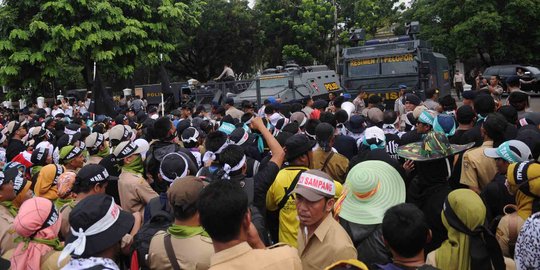 Dukung tenaga honorer jadi PNS, anggota DPD ikut demo di Istana