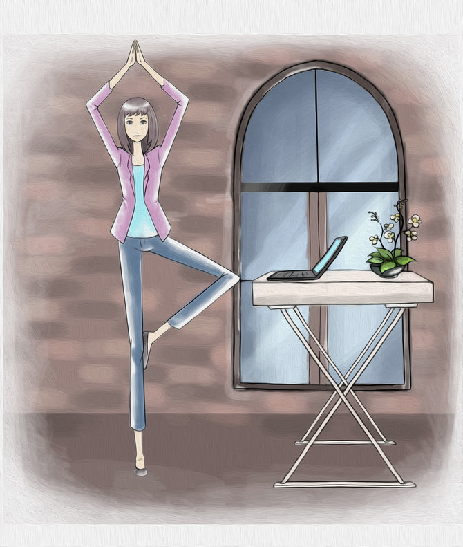 ilustrasi pose yoga