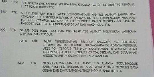 Modus baru kelompok teroris ancam polisi pakai sianida