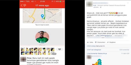 Sudah ugal-ugalan, driver GO-JEK ini bentak penumpangnya