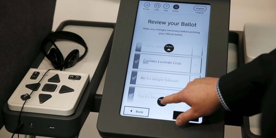 Canggihnya mesin voting baru pemilu Amerika Serikat