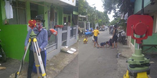 Normalisasi Ciliwung, petugas mulai ukur lahan di Kebon Manggis