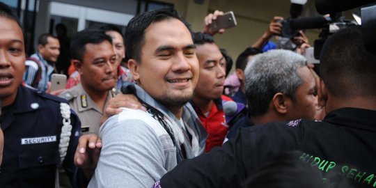 Ekspresi Saipul Jamil usai tes urine di BNN