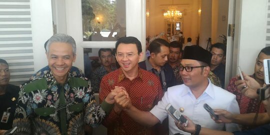 Di depan Ahok, Kang Emil janji putuskan soal Pilgub DKI Senin besok