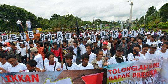 Harga ayam anjlok, ribuan peternak demo di depan Istana