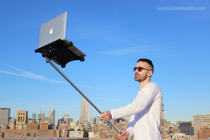 macbook selfie stick