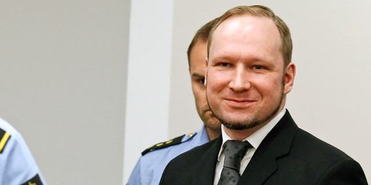 Teroris Norwegia pembantai 77 orang, gugat lapas karena langgar HAM
