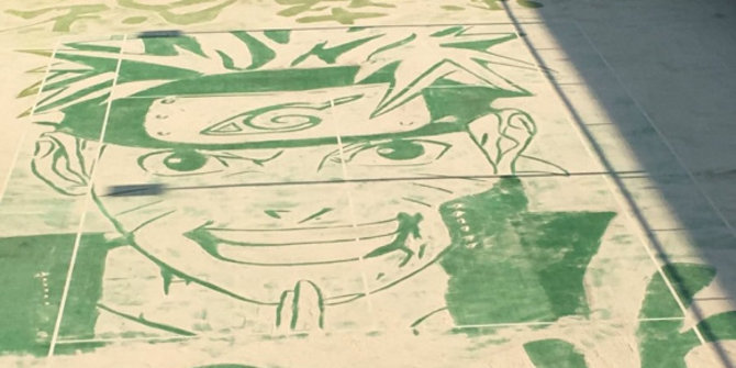 Sekolah Di Jepang Buat Gambar Naruto Untuk Melepas Siswa Yang Lulus