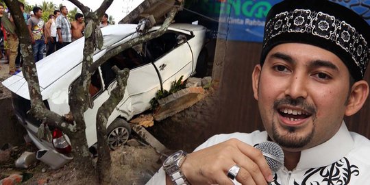 Ustaz Al Habsyi kecelakaan, kepala dan pelipis dijahit