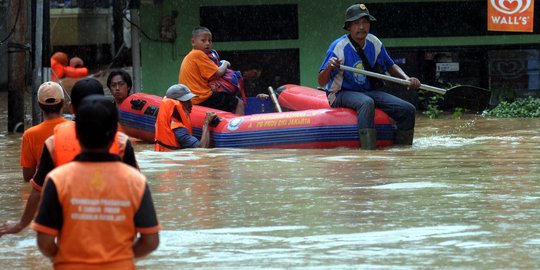 Parahnya banjir kiriman Bogor rendam kawasan Kalibata