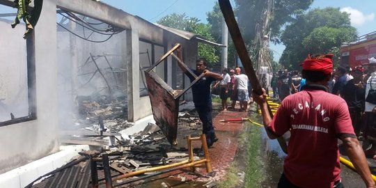 Warga Gianyar panik dikira ada ogoh-ogoh terbakar, tahunya koperasi