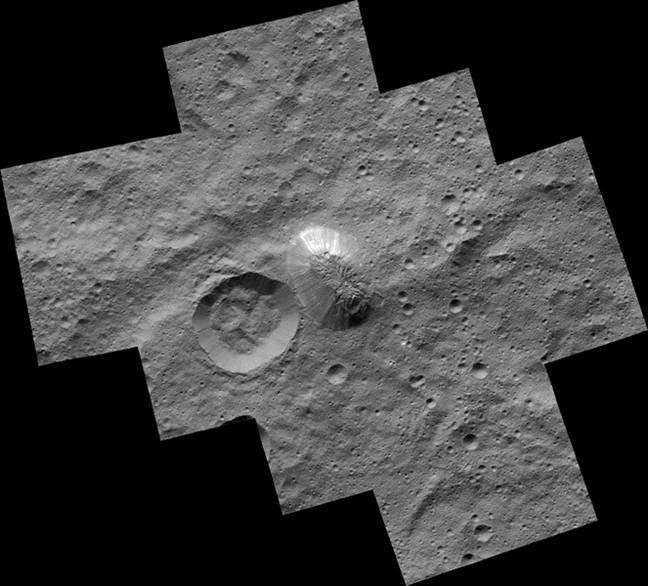 kubah ahuna mons di planet ceres