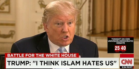 Donald Trump: Islam benci Amerika