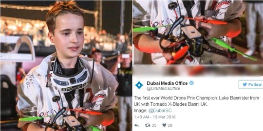 [Video] Remaja 15 tahun jadi juara dunia balap drone!