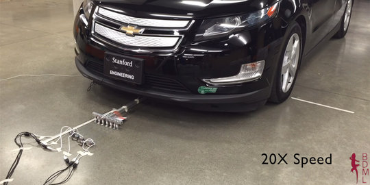 [Video] Lihat 6 robot sebesar korek api tarik mobil nyaris 2 ton