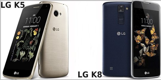 LG segera luncurkan duo smartphone murah K5 dan K8