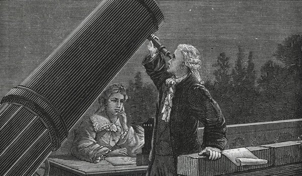 caroline herschel bersama sang kakak william