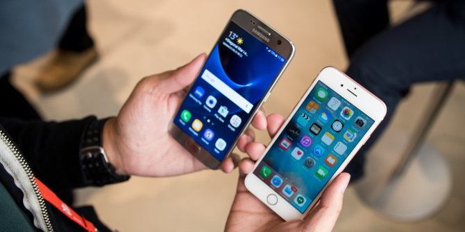 sertifikasi 6s Galaxy Duel S7 6s, dan Samsung iPhone siapa yang ketahanan