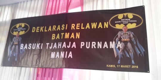 Batman juga kawal Ahok menuju Pilgub DKI 2017