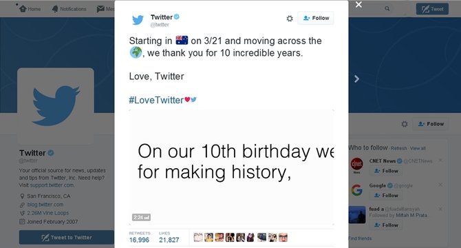 10th anniversary twitter