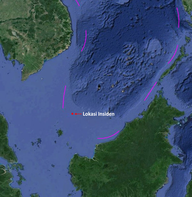 lokasi tertangkapnya kapal nelayan oleh indonesia versi china