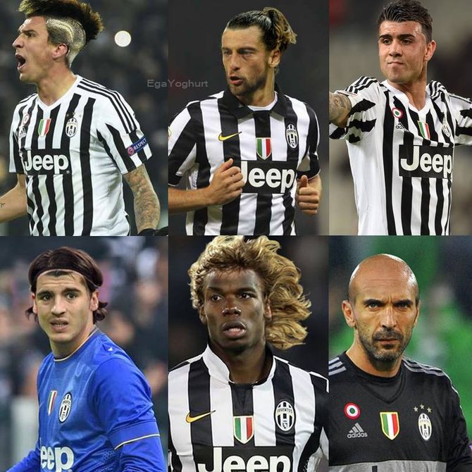 Lucu para pemain  Juventus ganti gaya  rambut  merdeka com