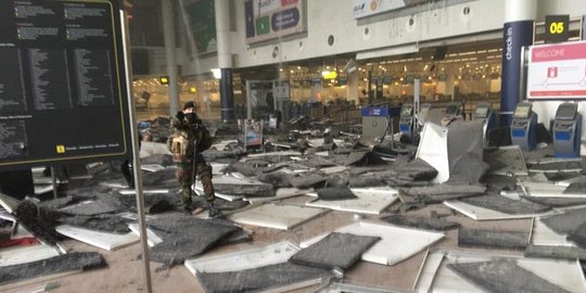 Bandara Belgia diguncang dua ledakan, beberapa orang tewas