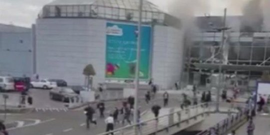 Ini video kepanikan penumpang Bandara Brussels usai diguncang bom