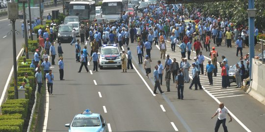 Polda Metro sebut sopir taksi demo tutup tol langgar kesepakatan