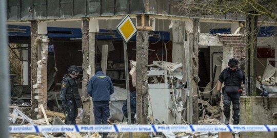 Rampok di Swedia ledakkan satu gedung hanya untuk curi uang ATM