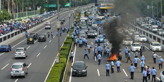 Polda Metro tetapkan 7 tersangka demo sopir taksi anarkis