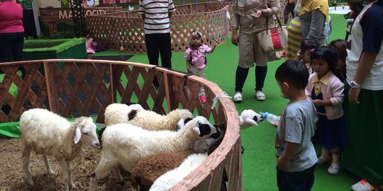 Libur panjang, anak-anak di Depok rawat hewan di dalam mall