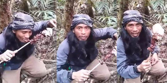 Ini video teroris Santoso makan daging anoa di persembunyian