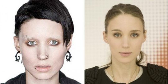 sebagai lisbeth salander di the girl with the dragon tattoo rev1