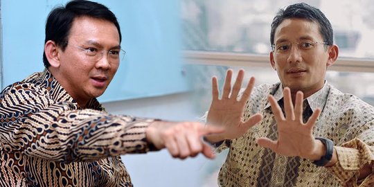 Survei: Ahok menang mutlak jika head to head dengan Sandiaga Uno