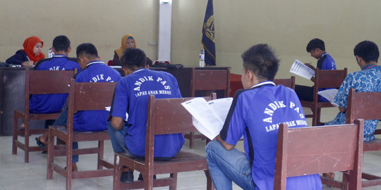 13 Anak di Lapas Tanjung Gusta mengaku kesulitan menjawab soal UN