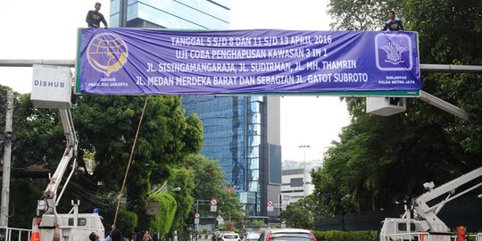 Hari ini, penghapusan 3 in 1 diuji coba di jalan protokol DKI
